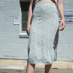 Brandy Melville Blue coral Phoebe midi skirt
